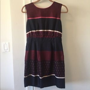 Loft Patterned Striped Dress